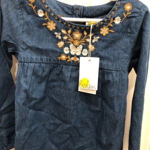 Mini Boden Embroidered Top - 4-5 yr, NWT